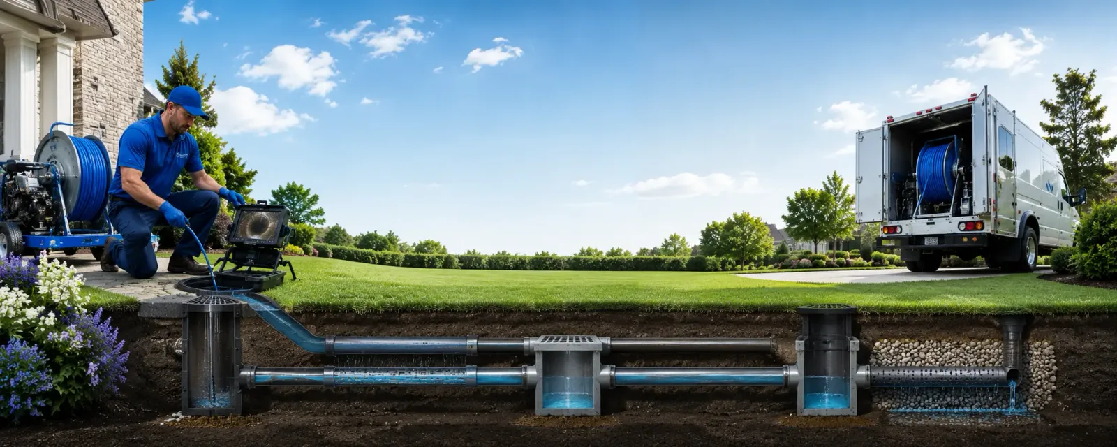 Outdoor drain cleaning information for Marquez, TX